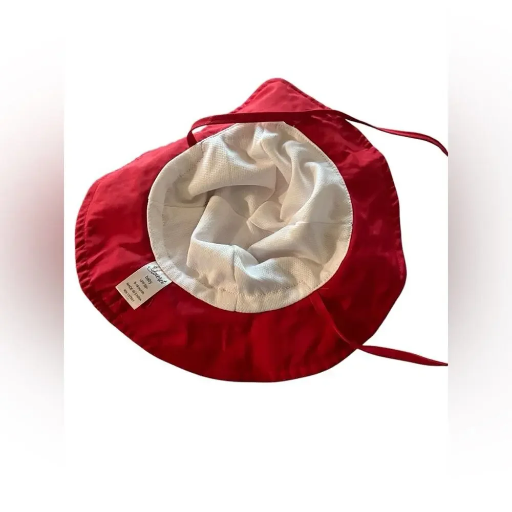 Leveret Baby UPF 50+ Red Wide Brim Sun Beach Hat